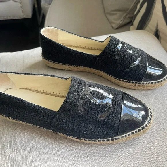 Authentic Chanel espadrilles flat shoes slip-ons - Picture 4 of 11